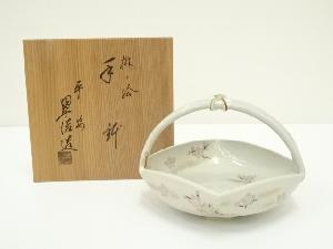 京焼　翠浩造　桃ノ絵手鉢（共箱）